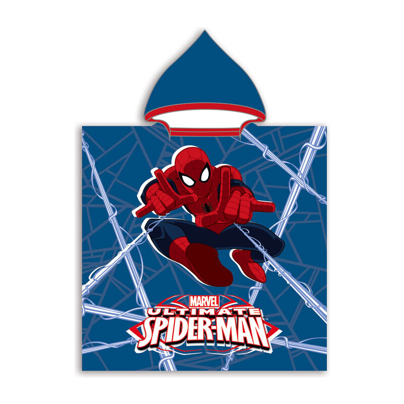 Faro Pončo Spiderman modré froté 50/115 cm