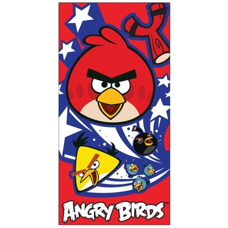 Sun City Dětská osuška Angry Birds červená 70/140