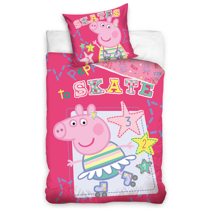 Povlečení Peppa Pig na bruslích 140/200