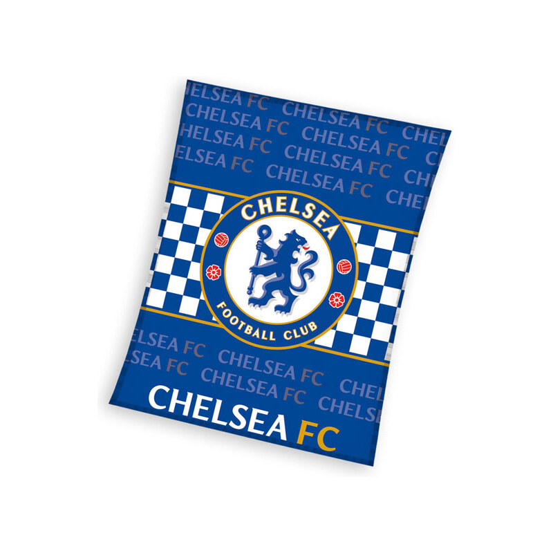 Fleece deka Chelsea nápisy 110/140
