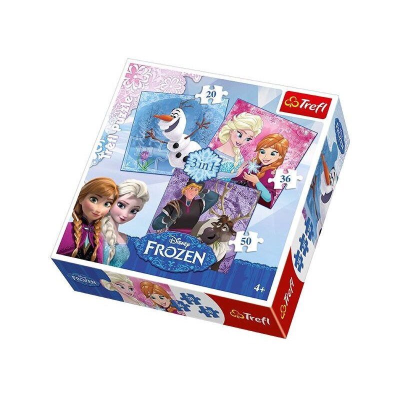 Trefl Puzzle Ledové Království 3v1 20x20 cm