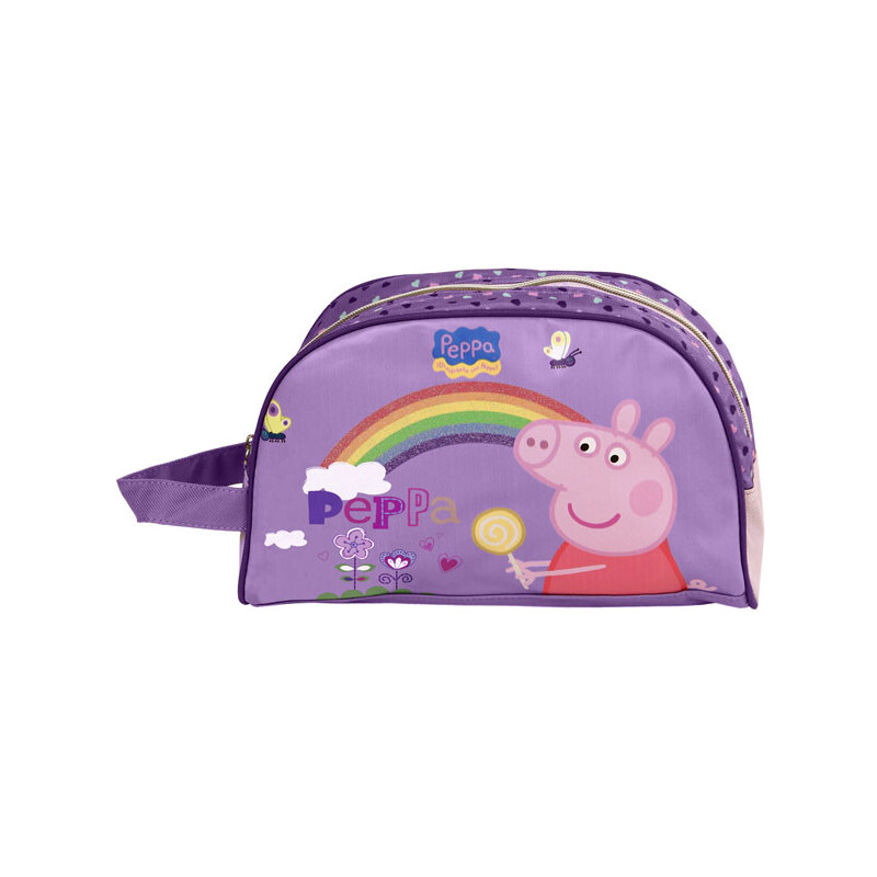 Azzar Kosmetická taštička Peppa Pig duha polyester 28 x 19 x 9 cm