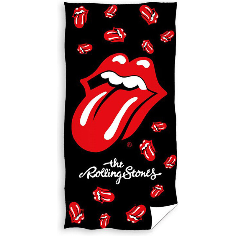 Plážová osuška Rolling Stones black 70/140 cm