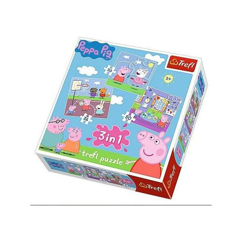 Trefl Prasátko Peppa Pig 3v1 Kamarádi 19,5x20 cm