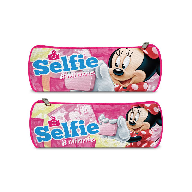 Euroswan Kulatý penál Minnie Selfie Polyester 21x8x8x cm