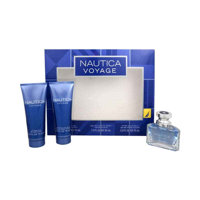 Nautica Nautica Voyage - toaletní voda s rozprašovačem 30 ml + balzám po holení 75 ml + sprchový gel 75 ml