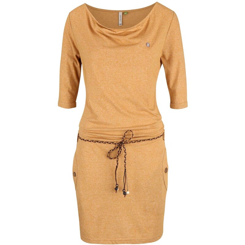 Oranžové žíhané šaty s páskem Ragwear Tanya Organic