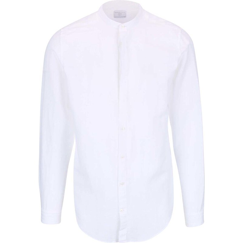 Selected Homme Bílá košile bez límečku Selected Donecal