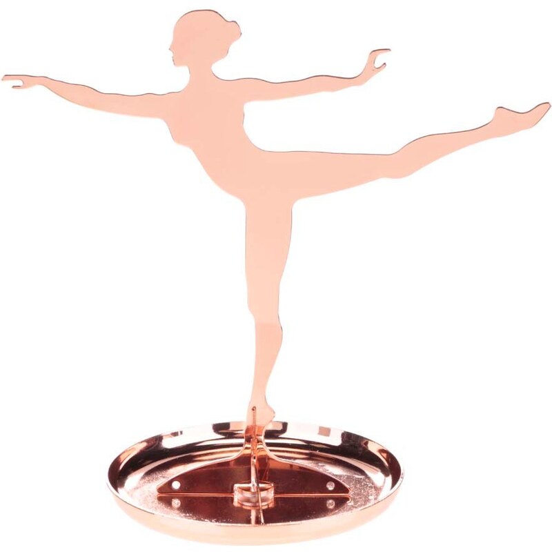 Stojan na šperky ve tvaru baletky v bronzové barvě Kikkerland Ballerina
