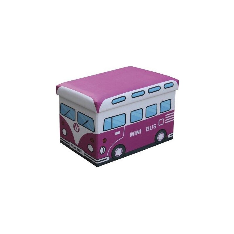 Halmar Dětský úložný box Minibus, 48x32x32 cm - fialový