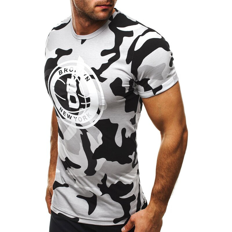 Athletic Černobílé army tričko