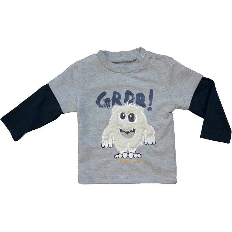 Carodel Chlapecké tričko s příšerkou - šedé