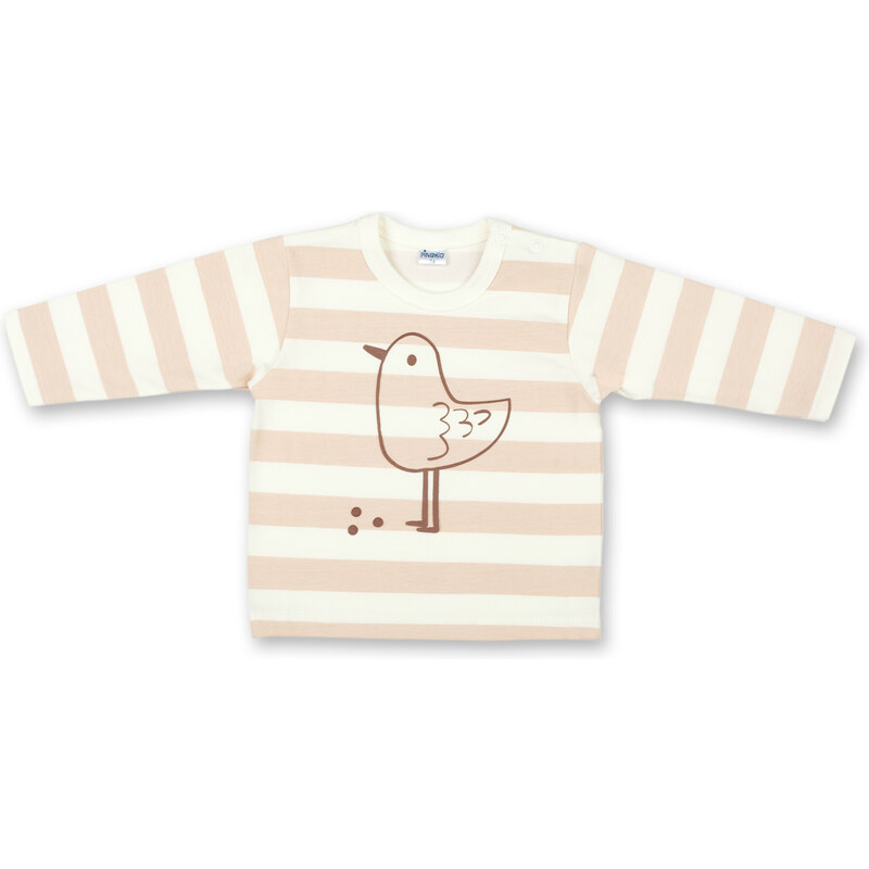 Pinokio Dětské pruhované tričko s ptáčkem
