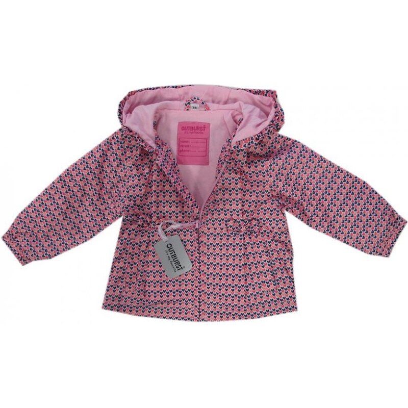 Nickel Sportswear Dětská růžová bunda se srdíčky Outburst