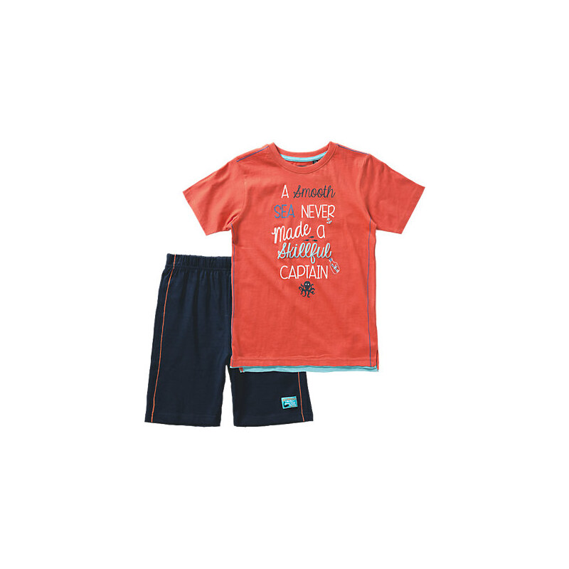 Blue Seven Dětská souprava oranžové tričko a kraťasy Vintage Sea