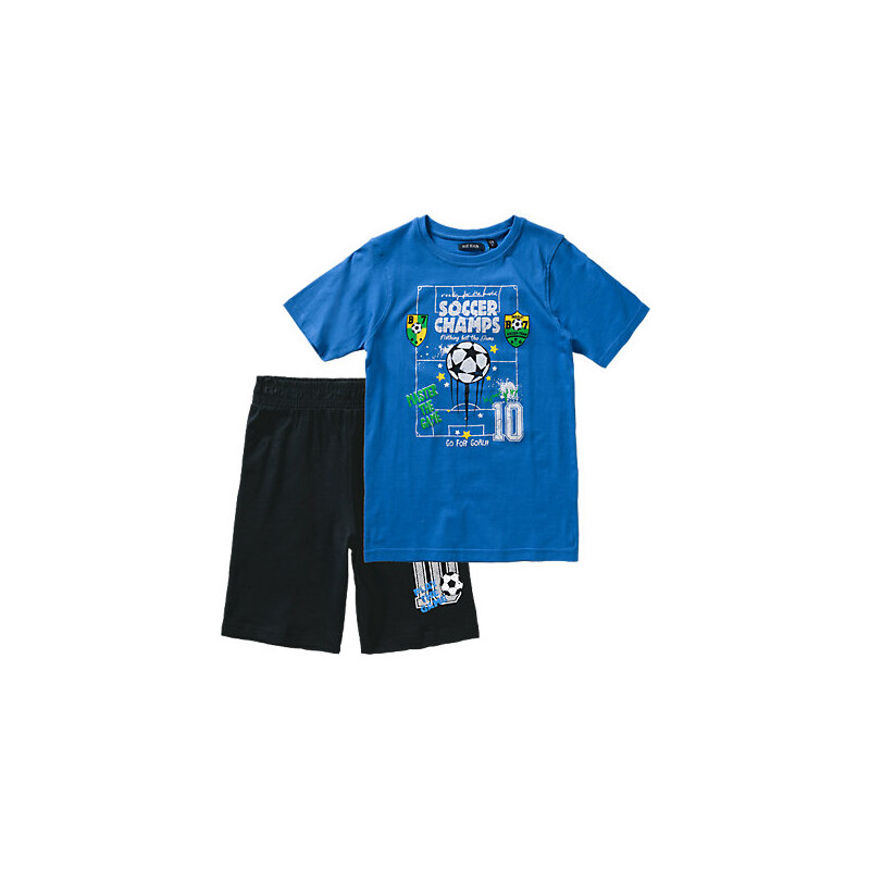 Blue Seven Dětská souprava modré tričko a kraťasy Football