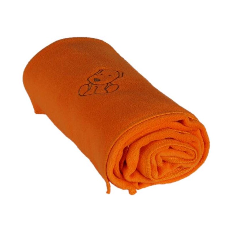 Kaarsgaren Dětská fleesová deka s pejskem oranžová