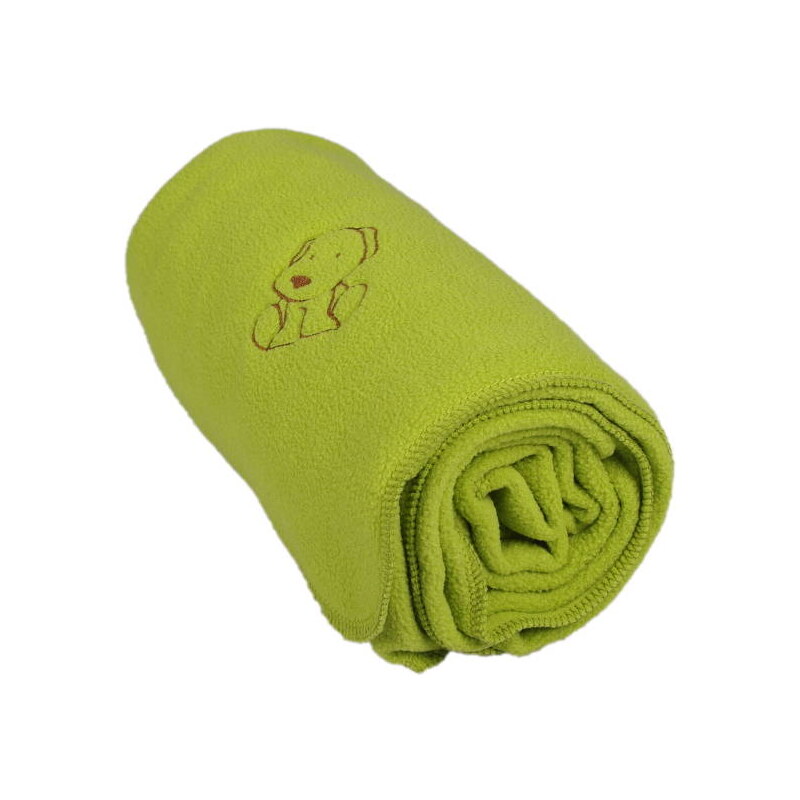 Kaarsgaren Dětská fleesová deka s pejskem zelená