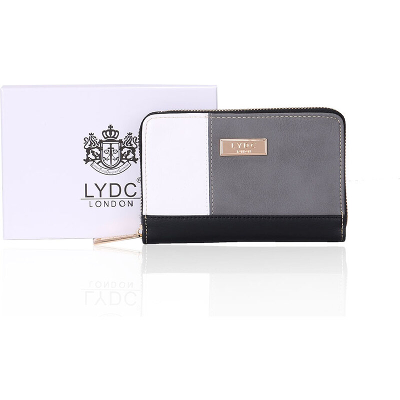 LYDC LONDON Menší šedo-bílá peněženka LYDC