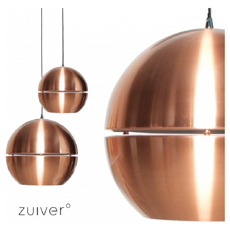 Velké 40cm závěsné svítidlo, lustr RETRO ‘70 Copper Zuiver