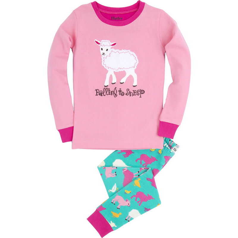 Hatley Dívčí pyžamo s ovečkou - barevné