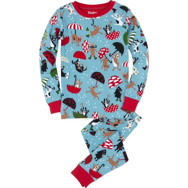 Hatley Chlapecké pyžamo s pejsky - modro-červené