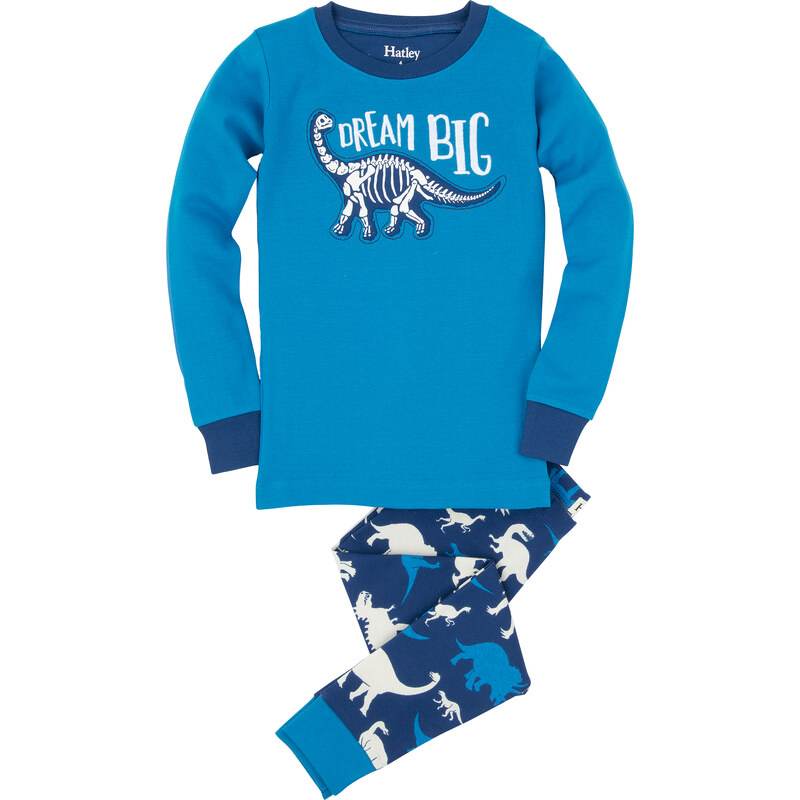 Hatley Chlapecké pyžamo s dinosaury - modré