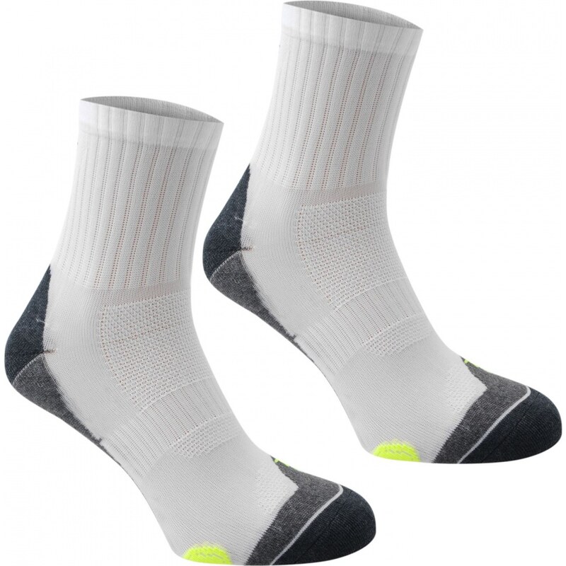 Karrimor Dri Skin 2 pack Running Socks Mens, white/fluo