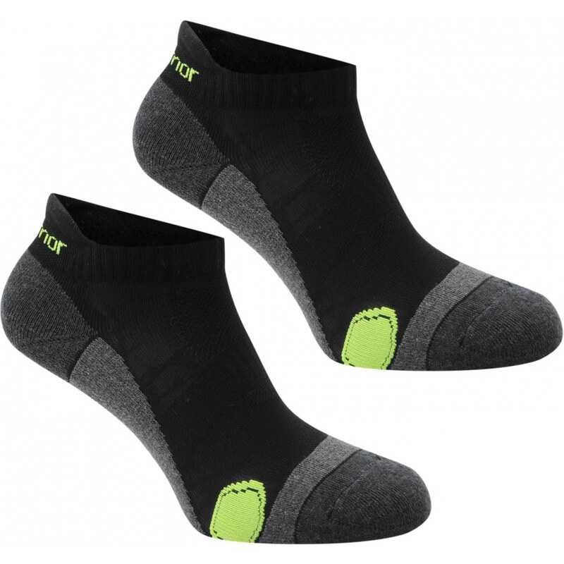 Karrimor 2 Pack Running Socks Mens, black/fluo