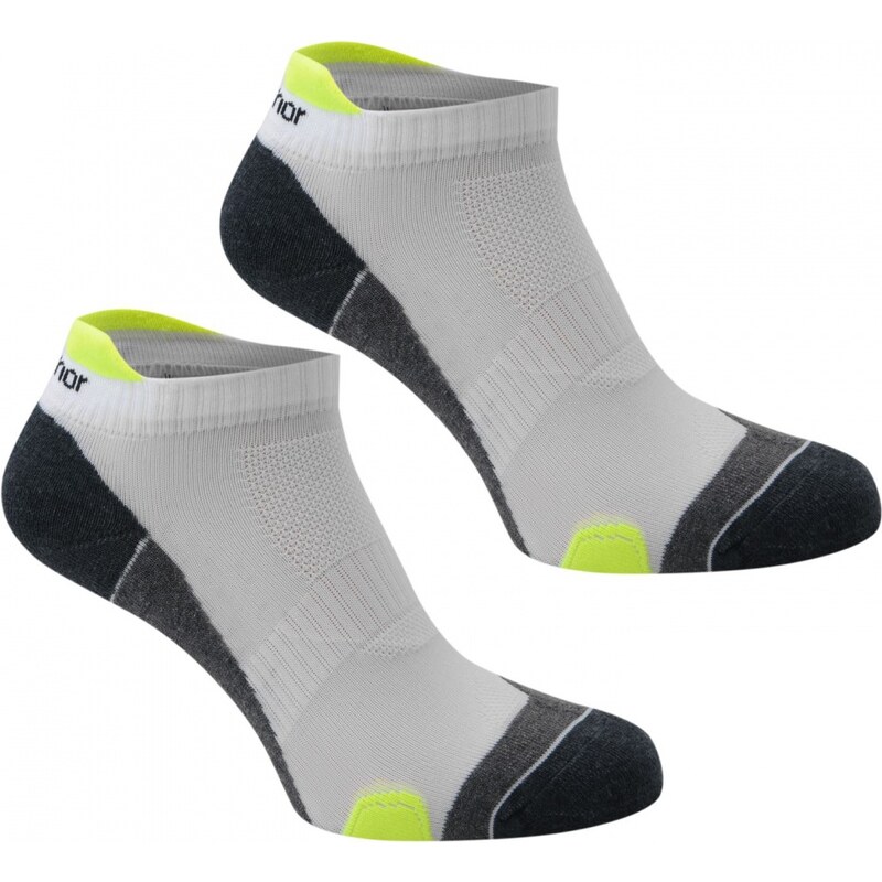 Karrimor 2 Pack Running Socks Mens, white/fluo