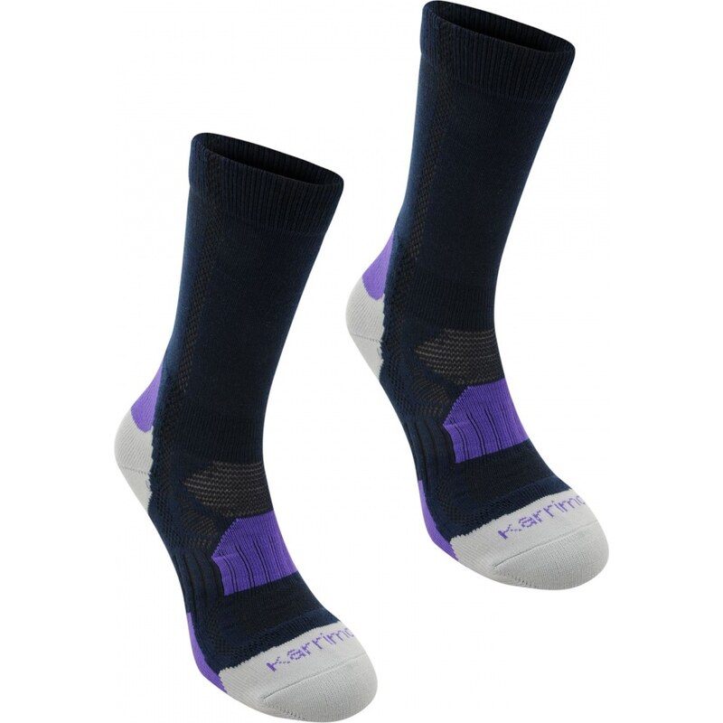 Karrimor Walking Socks 2 Pack Ladies, navy/purple