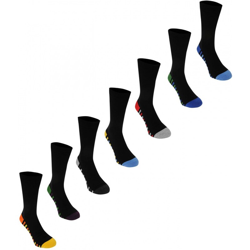 Kangol Formal 7 Pack Socks, colour str sole