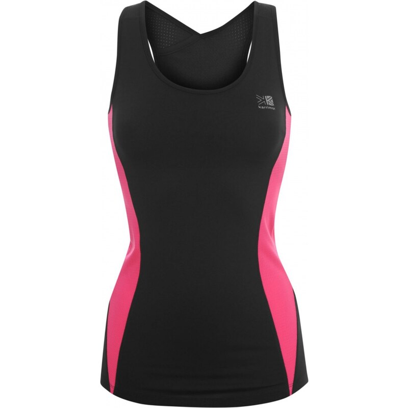 Karrimor Long Bra Top Ladies, black/pink