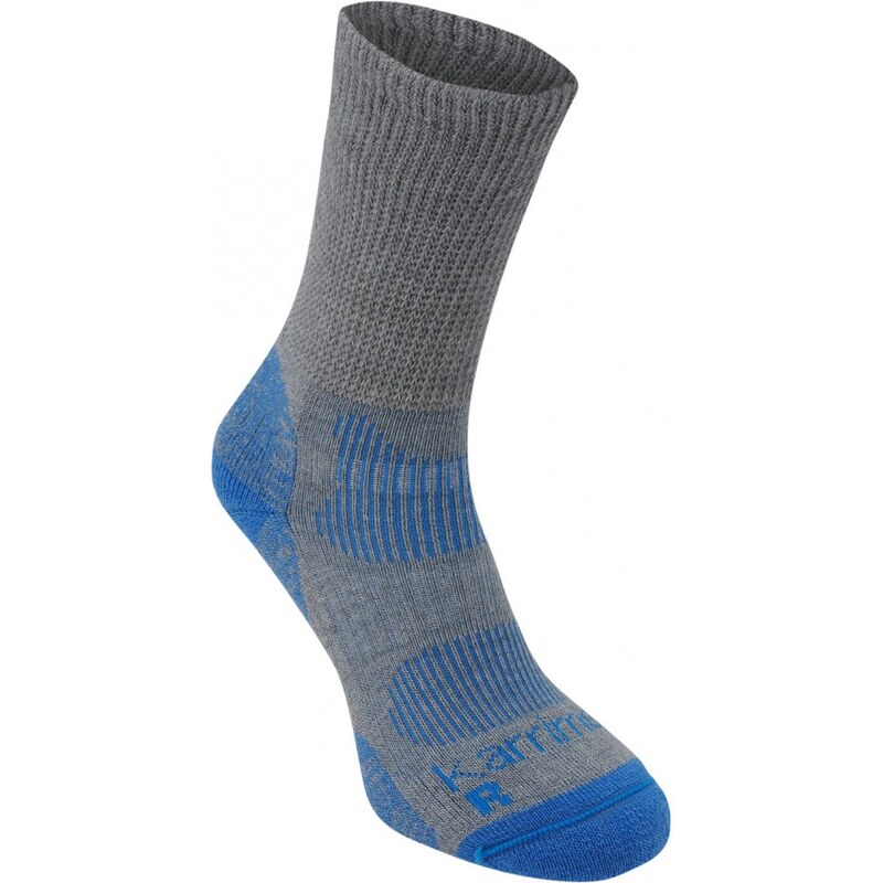 Karrimor Merino Fibre Lightweight Walking Socks Ladies, grey/blue