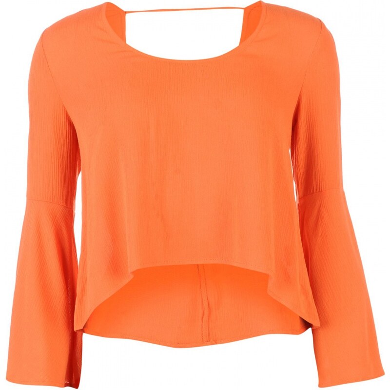 Glamorous Bell Sleeve Top, coral
