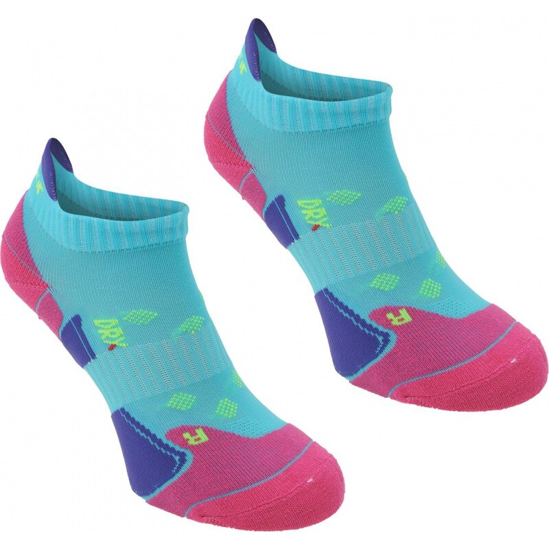 Karrimor 2 pack Running Socks Ladies, turquoise/fusch
