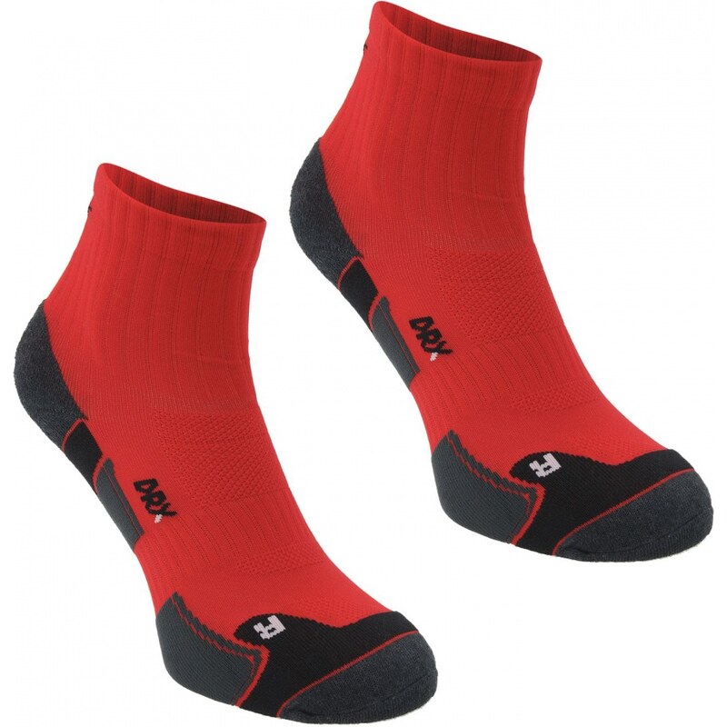 Karrimor Dri Skin 2 pack Running Socks Mens, red/black