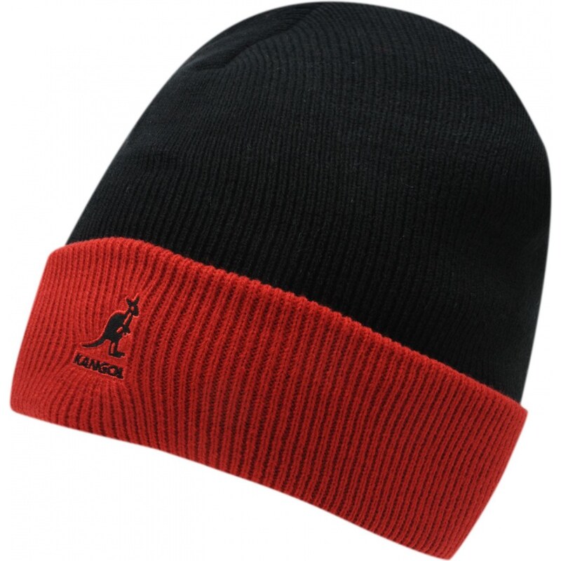Kangol Cuff Beanie Hat, black/red