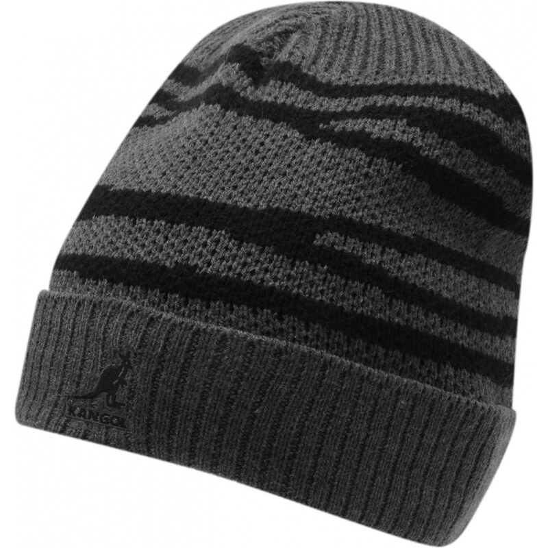 Kangol Dorsal Cuff Beanie Hat, charcoal/blk