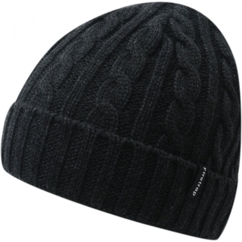 Firetrap Cable Beanie Hat Mens, charcoal