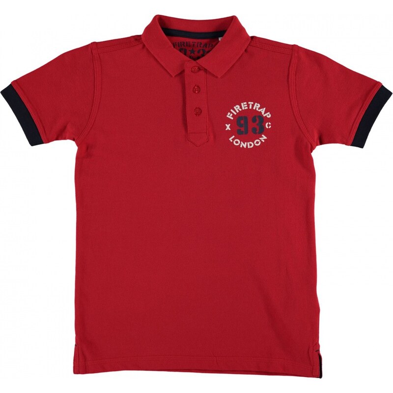 Firetrap Short Sleeved Polo Shirt Junior Boys, red