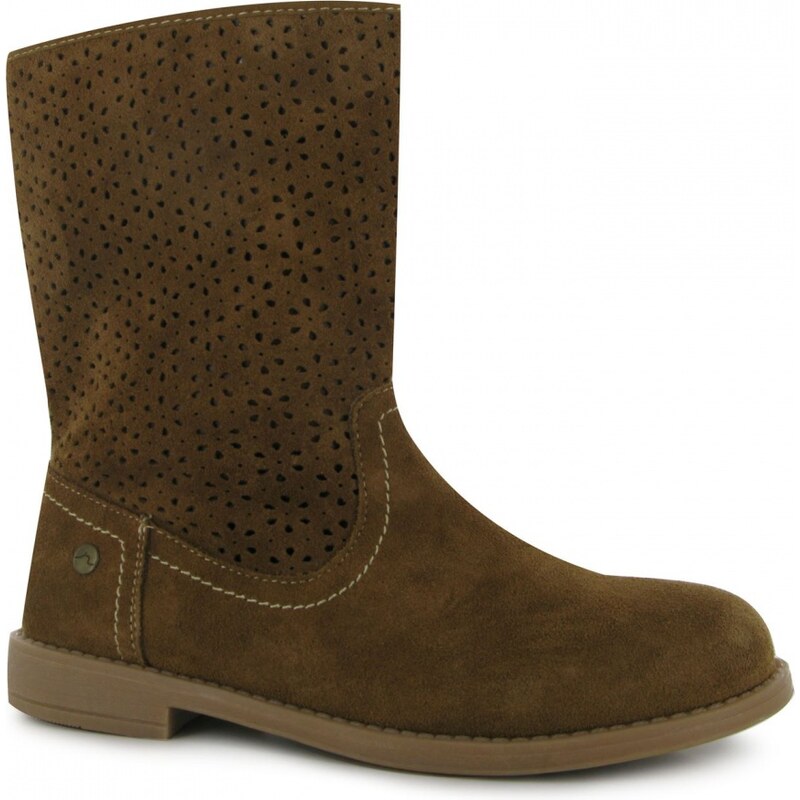 Kangol Perforated Cut Junior Boots, light brown