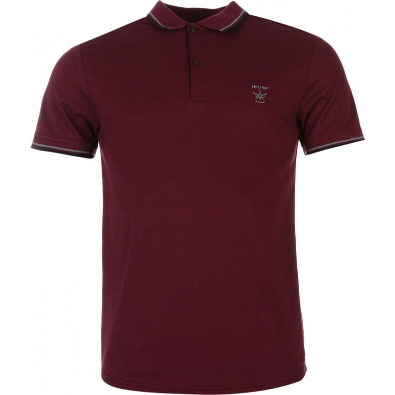 Firetrap Lazer Slim Fit Polo Shirt, grape wine