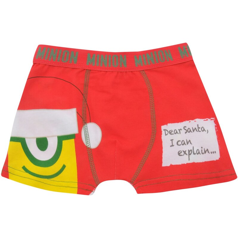 Character Single Boxer Shorts Infant, minion xmas