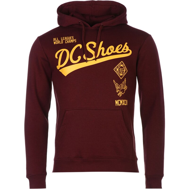 DC Pitcher Over The Head Mens Hoodie, burgundy