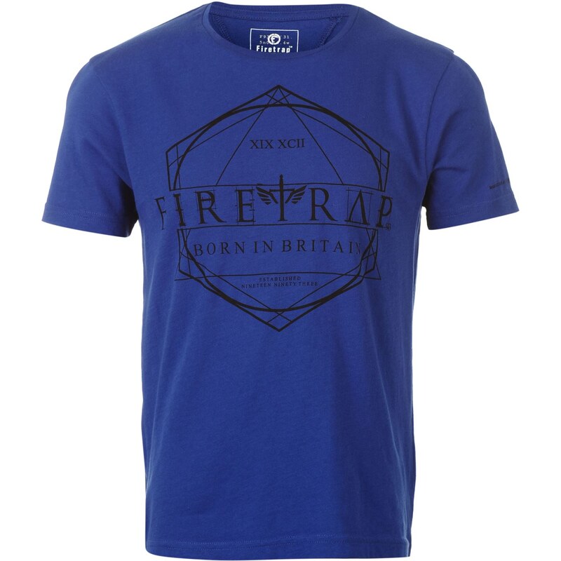 Firetrap Empress T Shirt Junior Boys, maz blue