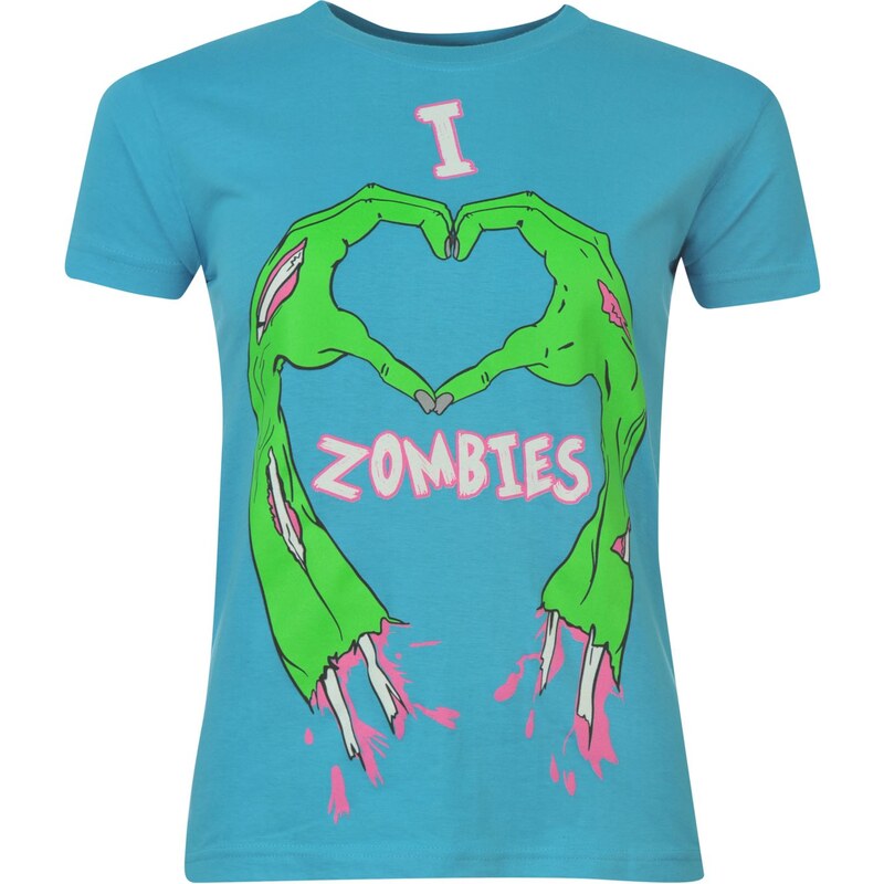 Flip Flop and Fangs T Shirt Ladies, i heart zombies
