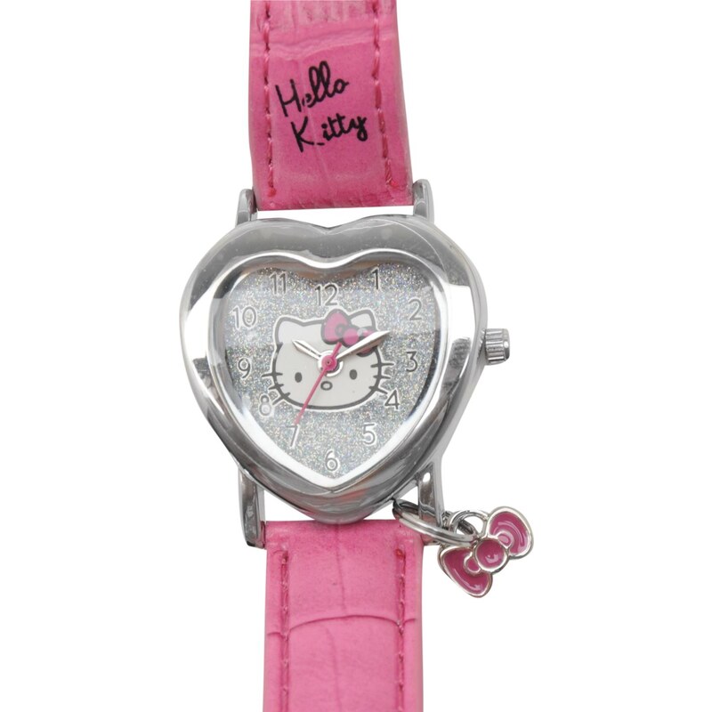 Hello Kitty Girls Analogue Watch, pink strap