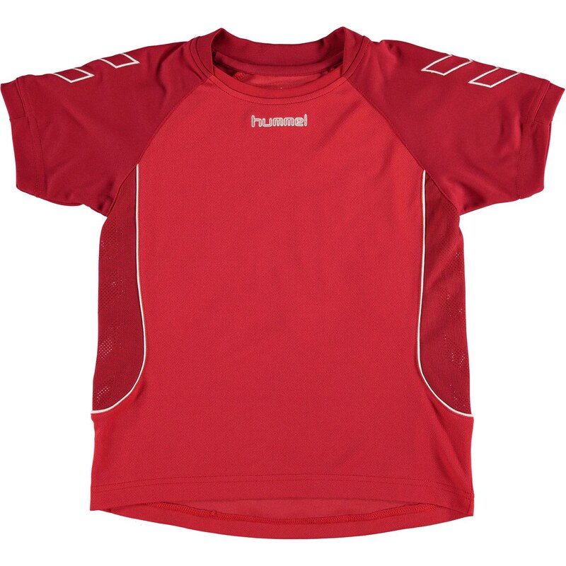 Hummel Short Sleeve T Shirt Junior Boys, 3062 true red