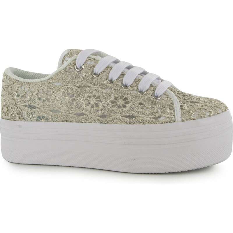 Jeffrey Campbell Play Zomg Lace Trainers, white/grey